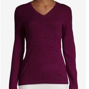 Lord & Taylor V-Neck Cashmere Sweater- Size
